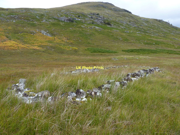 Photo 6"x4" Ruined longhouse (or a sheepfank) at the base of Carn a' Choire Bhuidhe Carn a' Choire Bhuidhe\/NH1816 c2011