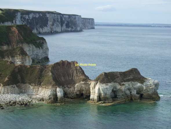 Photo 6"x4" Thornwick Nab and Bempton Cliffs North Landing c2011