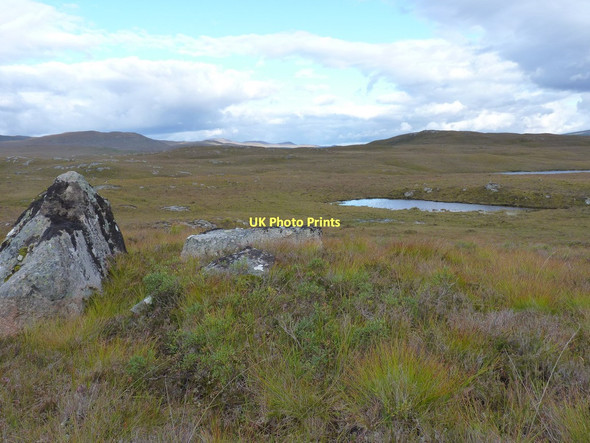 Photo 6"x4" Lochans and rough moorland Creag nam Peathrain c2011