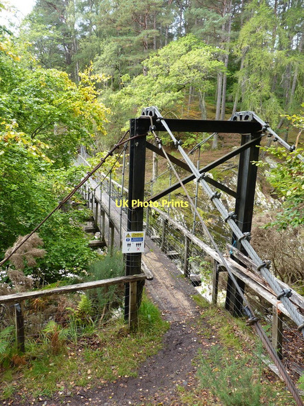 Photo 6"x4" Suspension bridge over the Monessie Gorge Achluachrach c2011