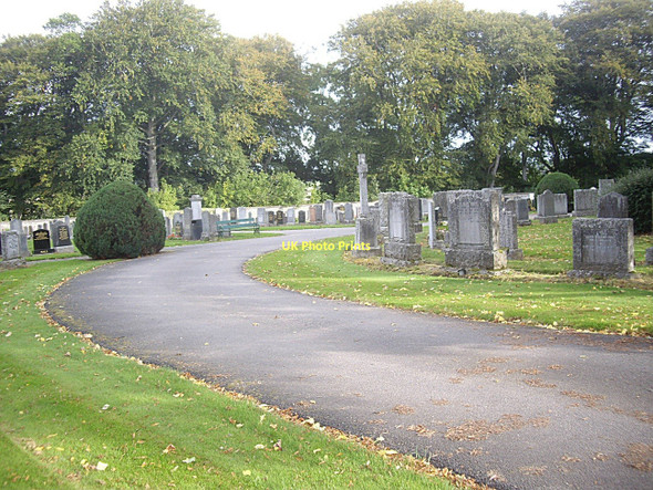 Photo 6"x4" Pathway in Huntly Cemetery Huntly c2011