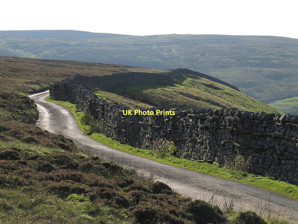 Photo 6"x4" Wall by the road above Summer Lodge Pasture Crackpot c2011