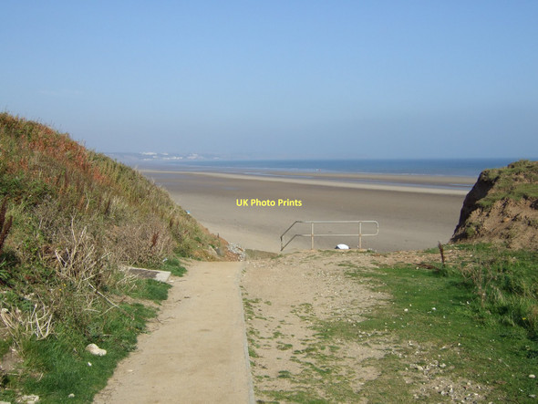 Photo 6"x4" Path to Beach, Hunmanby Gap Hunmanby Moor c2011