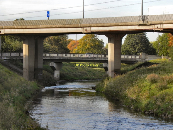 Photo 6"x4" River Mersey, Northenden Bridge Gatley c2011