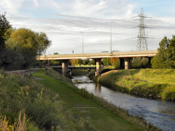 Photo 6"x4" River Mersey, Northenden Riverside Park Gatley c2011