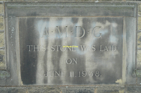 Photo 6"x4" Foundation stone, Holy Trinity Church, Denby Dale Denby Dale c2011