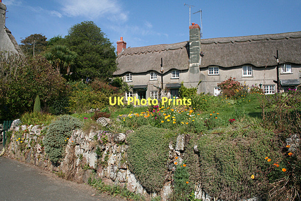 Photo 6"x4" Holbeton: thatched cottages at Mothecombe Mothecombe c2011