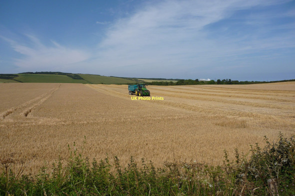 Photo 6"x4" East Lothian Landscape : Harvest Time Near Woodhall Spott\/NT6775 c2011