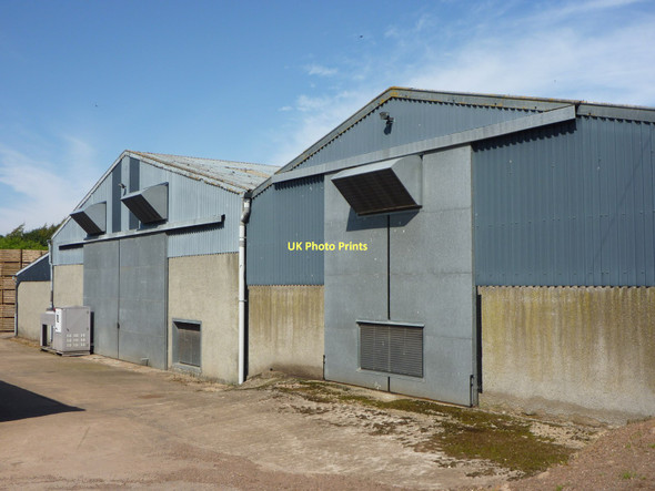 Photo 6"x4" Rural East Lothian : New Blue Sheds at Woodhall Spott\/NT6775 c2011