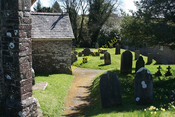 Photo 6"x4" West Anstey: churchyard West Anstey c2006