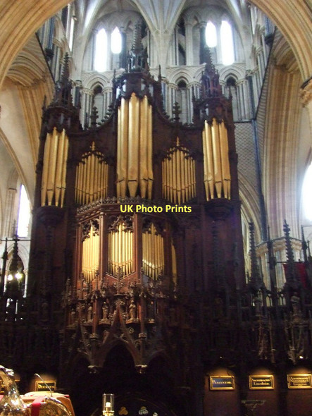 Photo 6"x4" East aspect of Organ in Lincoln Cathedral Lincoln c2011