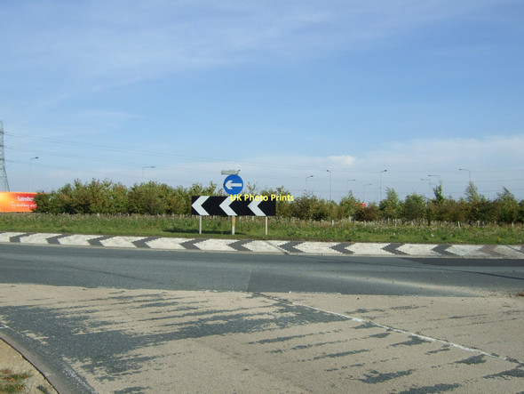 Photo 6"x4" Roundabout on the A63 Lumby c2011