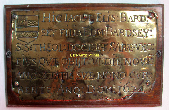 Photo 6"x4" Scalford: St Egelwin the Martyr \u00e2\u0080\u0093 brass to Elisabeth Bardsey, 1624 Scalford c2011
