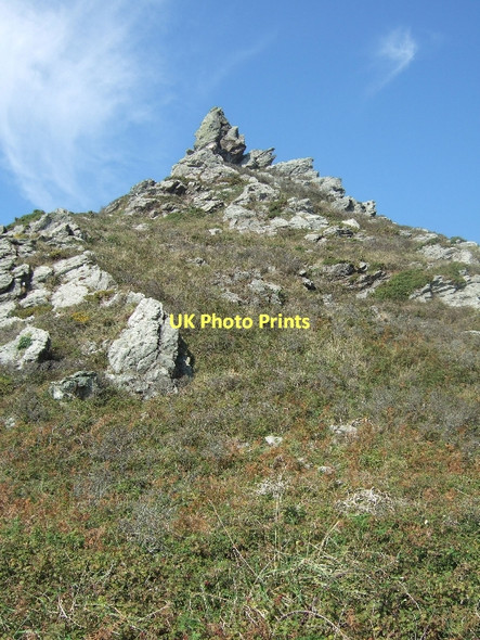 Photo 6"x4" The rocky slope of Woodcombe Point East Prawle c2011