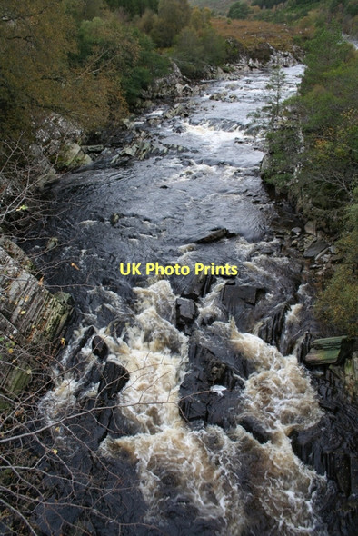 Photo 6"x4" Salmon slalom on the Oykel Oykel Bridge c2011