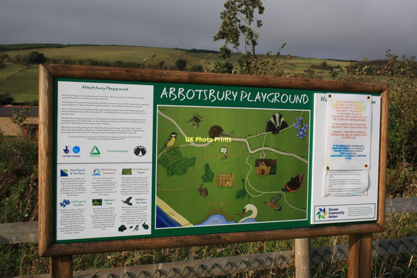 Photo 6"x4" Abbotsbury Rec\/Playground Notice Abbotsbury\/SY5785 c2011