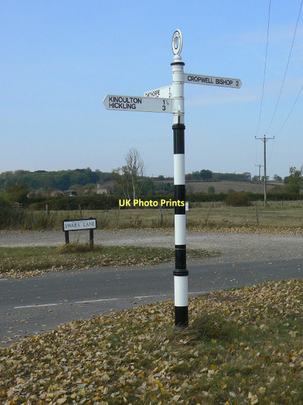 Photo 6"x4" Fingerpost near Owthorpe Owthorpe c2011