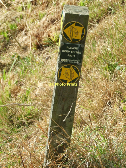 Photo 6"x4" Footpath Marker Widgham Green c2011