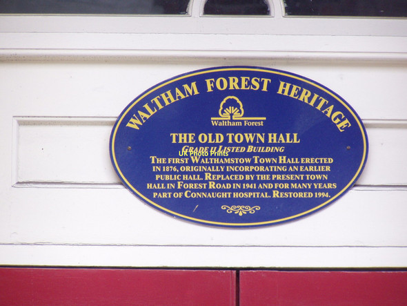 Photo 6"x4" Plaque Regarding Walthamstow's first Town Hall Walthamstow c2011