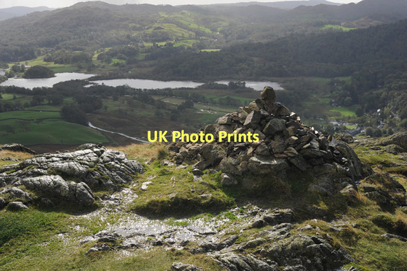 Photo 6"x4" Cairn overlooking Elterwater Chapel Stile c2011