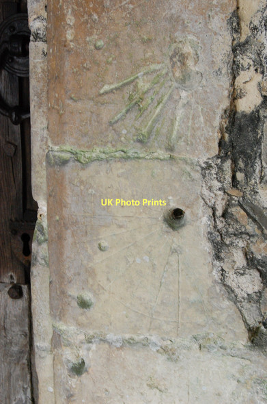 Photo 6"x4" Scratch Dial, Mersham Church Mersham c2011