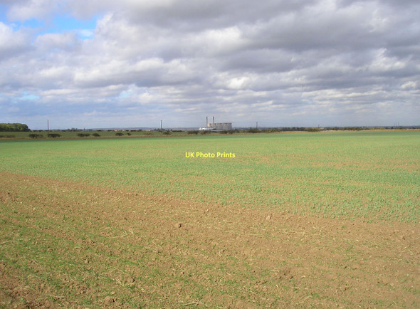 Photo 6"x4" Distant power station East Hardwick c2011