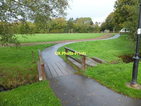 Photo 6"x4" Footbridge over Shelley Brook South Zeal c2011