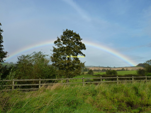 Photo 6"x4" Rainbow and tree Millbrook\/D3701 c2011