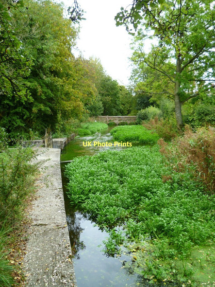 Photo 6"x4" Bridge over the River Test at Freefolk seen from sluice downstream Freefolk c2011
