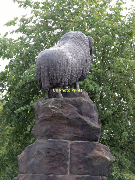 Photo 6"x4" Sheep statue, Moffat Moffat c2011