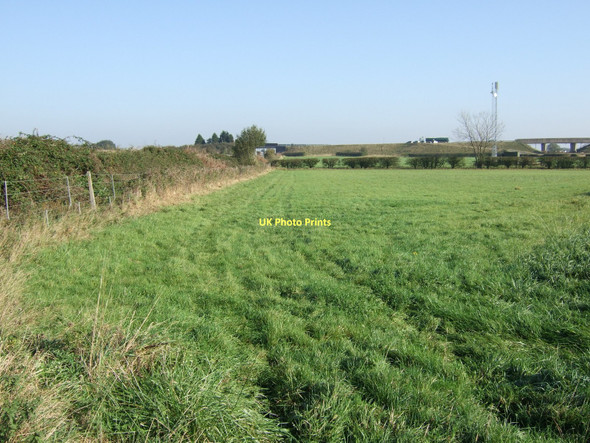 Photo 6"x4" Farmland near railway Colton\/SE5444 c2011