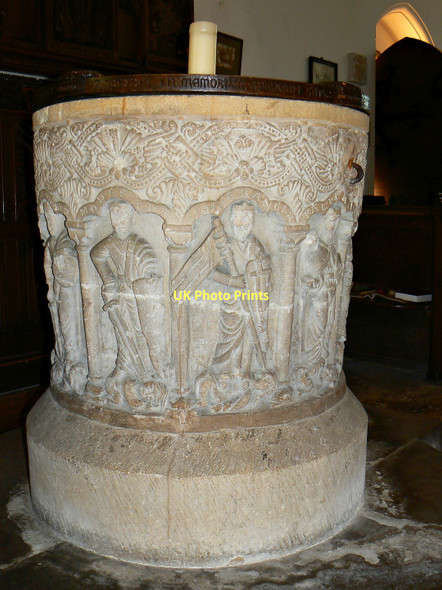 Photo 6"x4" Font (3) St Leonard\u00e2\u0080\u0099s Church, Stanton Fitzwarren Stanton Fitzwarren c2011