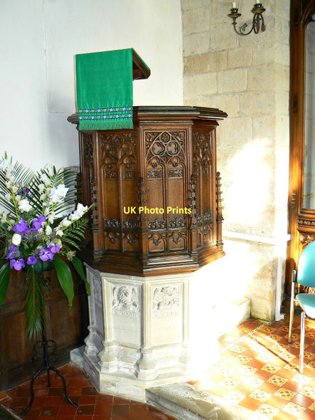 Photo 6"x4" Pulpit, St Leonard\u00e2\u0080\u0099s Church, Stanton Fitzwarren Stanton Fitzwarren c2011