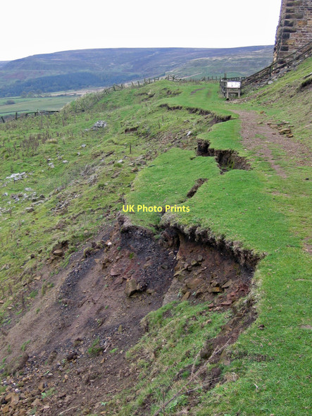 Photo 6"x4" Start of a landslip, Rosedale Thorgill c2011
