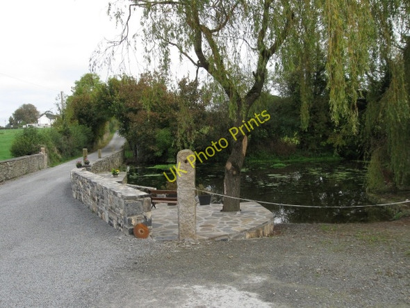 Photo 6"x4" Pond and Road Bennettsbridge c2009