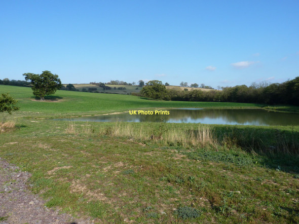 Photo 6"x4" New (but shallow) pool in the fields south of Broome Farm Broome\/SO5298 c2011