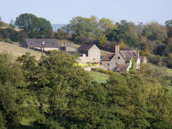 Photo 6"x4" Holt Farm from across the valley Plaish c2011