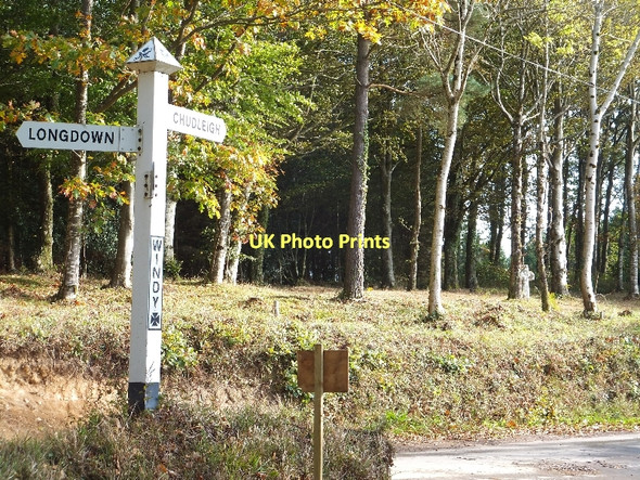 Photo 6"x4" Signpost at Windy Cross Dunchideock c2011