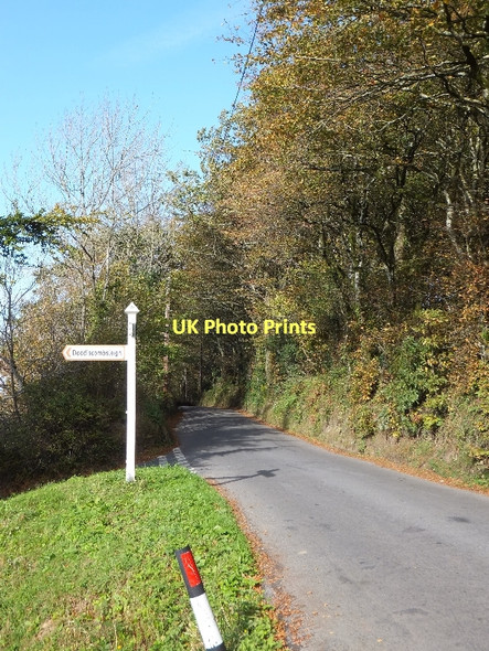 Photo 6"x4" Minor road junction on the ridge road past Haldon Tower Dunchideock c2011