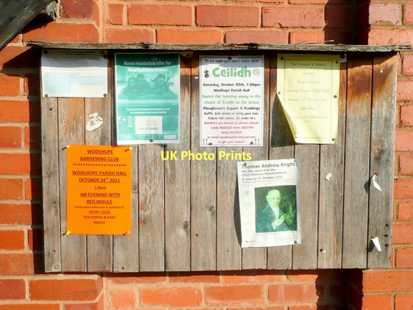 Photo 6"x4" Village notice board Aylton c2011