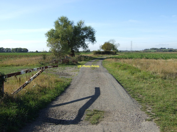 Photo 6"x4" Farm track (footpath) off Broadgate Lane Averham c2011