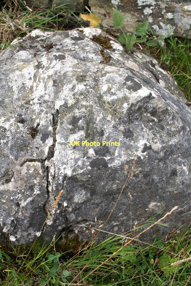 Photo 6"x4" Benchmark on boulder beside road at Mother Rigg Dent\/SD7086 c2011