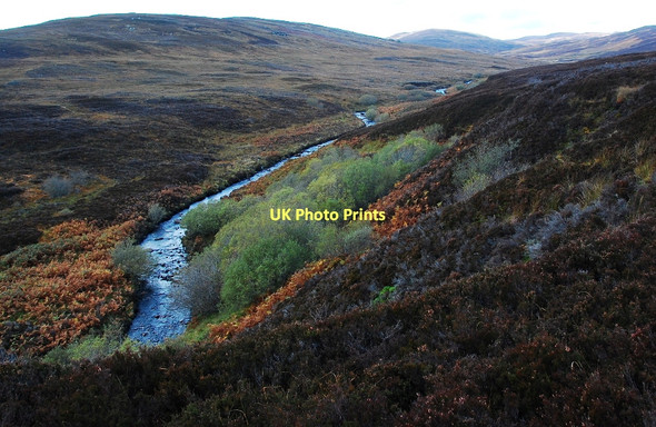 Photo 6"x4" Looking up Strath Tollaidh Kinnauld c2011