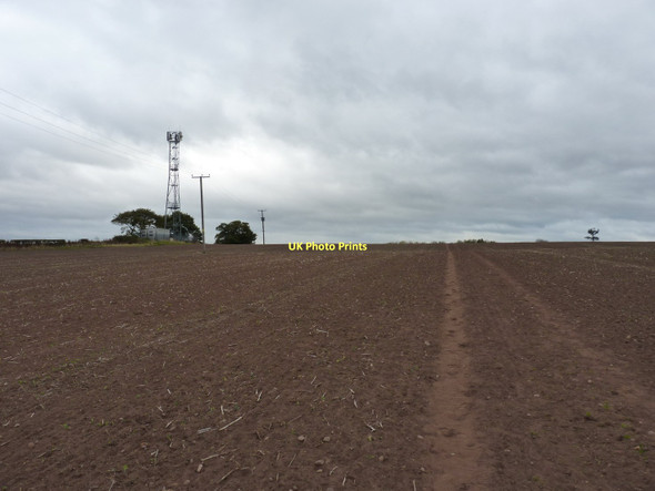 Photo 6"x4" Footpath and telecoms mast on Orton Hill Lower Penn c2011