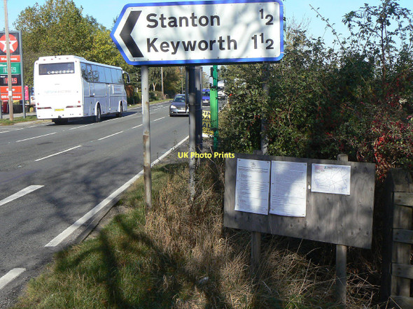Photo 6"x4" Footpath closure notices Stanton-on-the-Wolds c2011