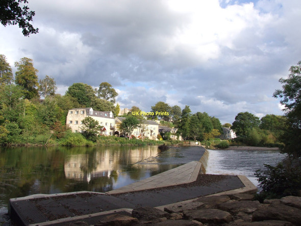 Photo 6"x4" Weir - upstream Boston Spa Thorp Arch c2011