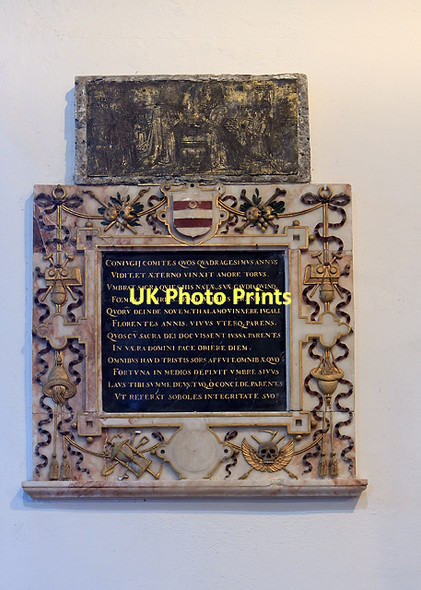 Photo 6"x4" Unidentified tablet with brass  - St George's church, Hinton St George Dinnington\/ST4012 c2011