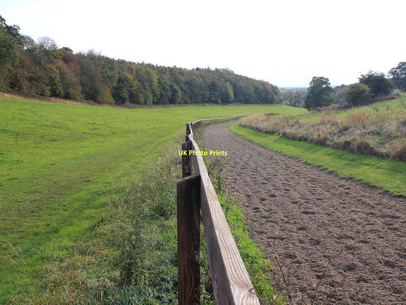Photo 6"x4" Gallop and footpath, Upton House Estate Edgehill\/SP3747 c2011