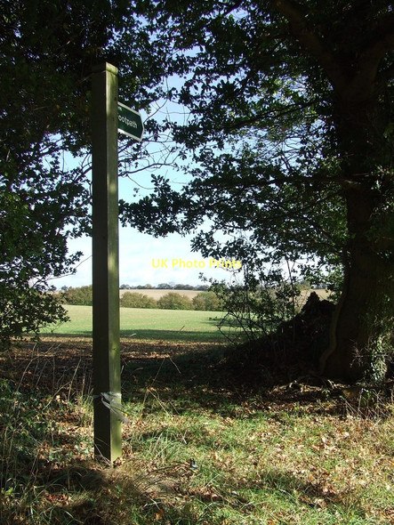 Photo 6"x4" Footpath Sign Poslingford c2011
