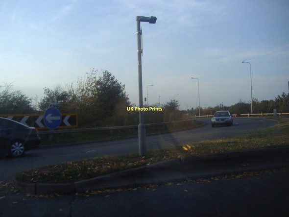 Photo 6"x4" Roundabout for junction 11 of the M25, Addlestonemoor Addlestone c2011